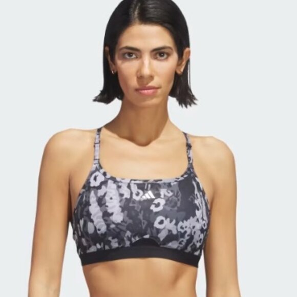 Adidas AEROREACT TRAINING LIGHT-SUPPORT BRA - Picture 1 of 9
